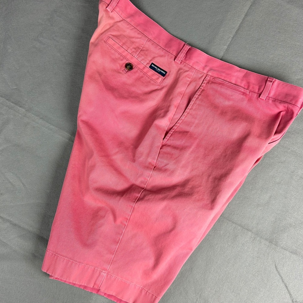 Brooks Brothers Shorts Mens 38 Pink Chino Cotton Stretch Flat Front 100080198
